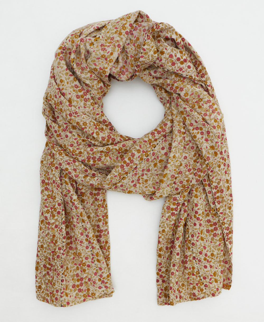 long cotton scarf handmade in India by women artisans