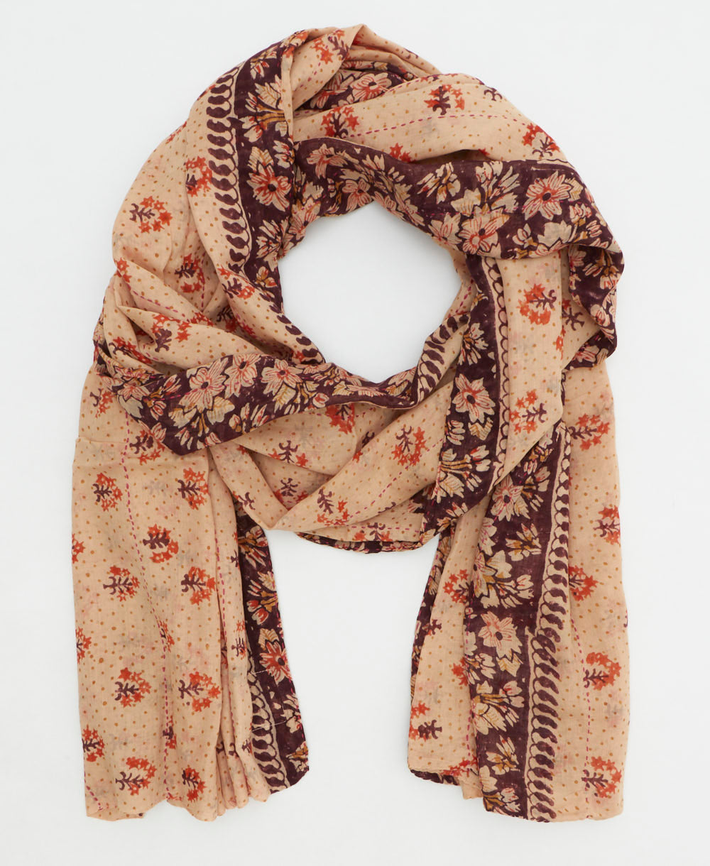 long cotton scarf handmade in India by women artisans