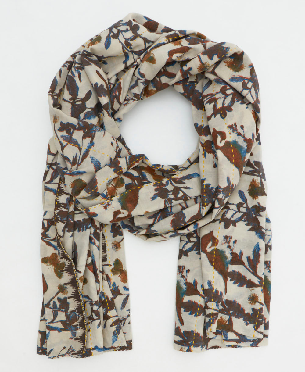 long cotton scarf handmade in India by women artisans