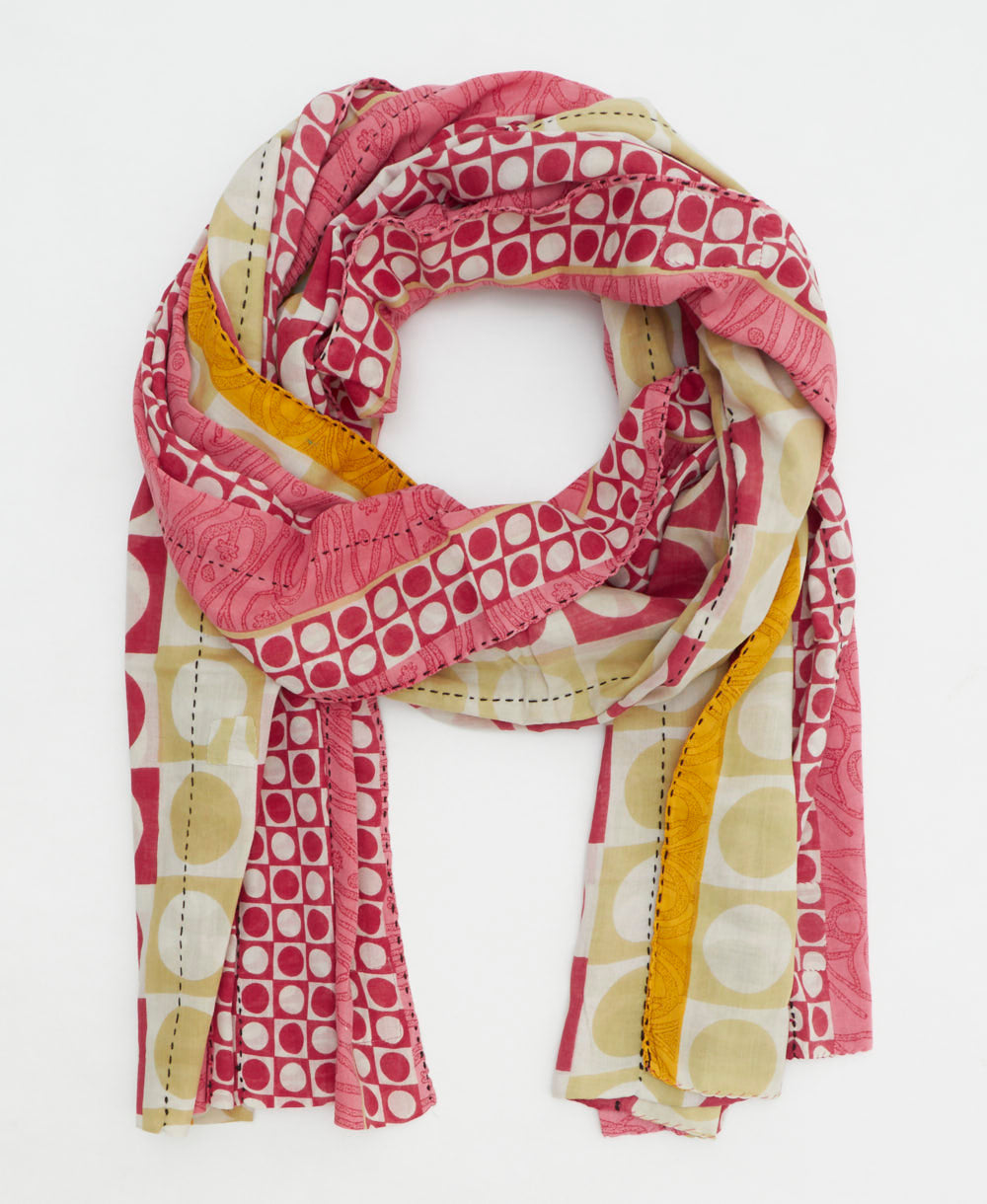 long cotton scarf handmade in India by women artisans