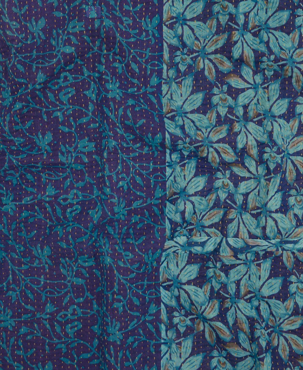Kantha quilt throw made of recycled vintage saris