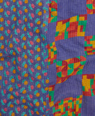 Kantha quilt throw featuring traditional kantha hand stitching
