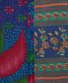 Kantha quilt throw made of recycled vintage saris