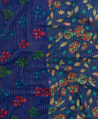 Kantha quilt throw featuring traditional kantha hand stitching