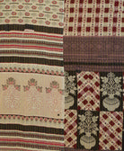 Kantha quilt throw made of recycled vintage saris