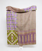 Artisan made kantha quilt throw