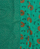 Kantha quilt throw featuring traditional kantha hand stitching