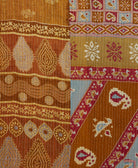 Kantha quilt throw made of recycled vintage saris