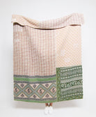 Artisan made kantha quilt throw