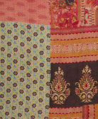 Kantha quilt throw made of recycled vintage saris