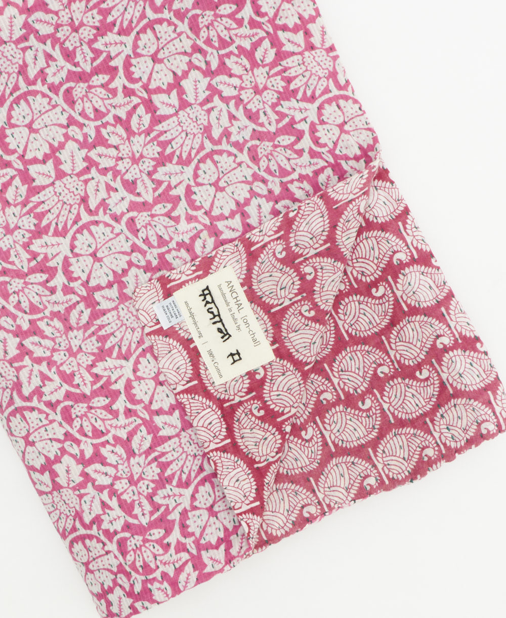 Kantha quilt throw traditional kantha hand stitching