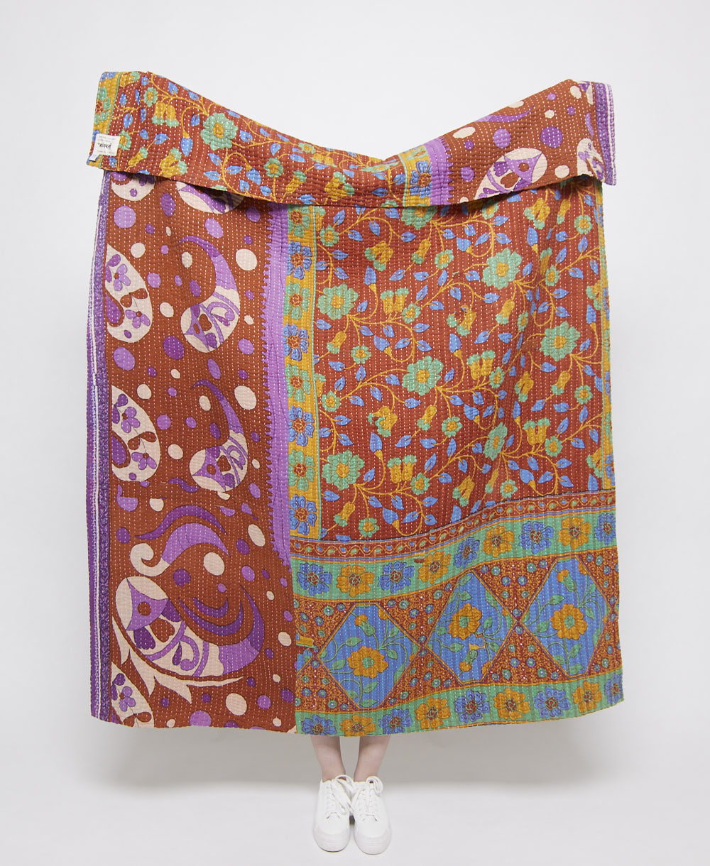 artisan made kantha quilt throw