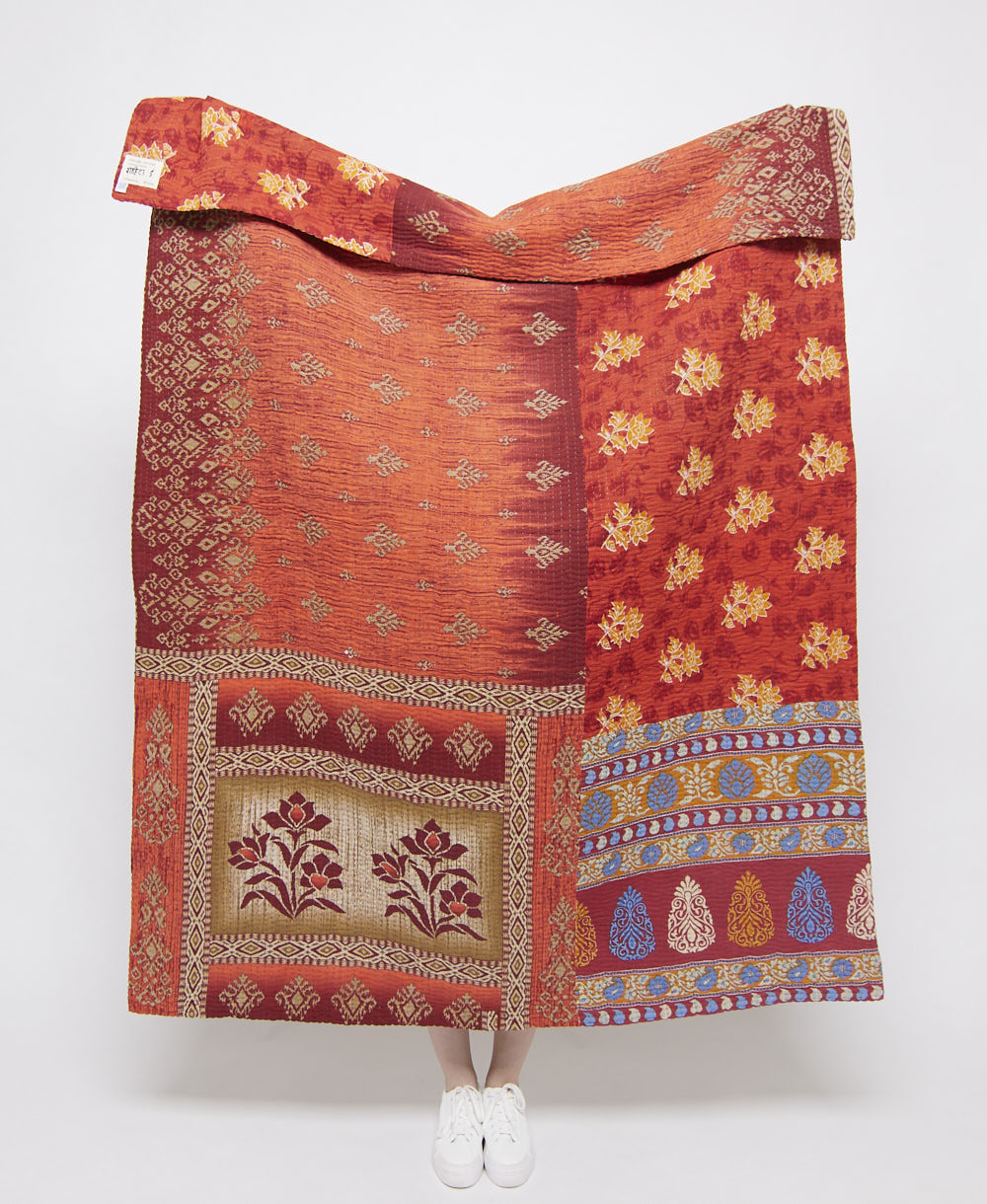 artisan made kantha quilt throw