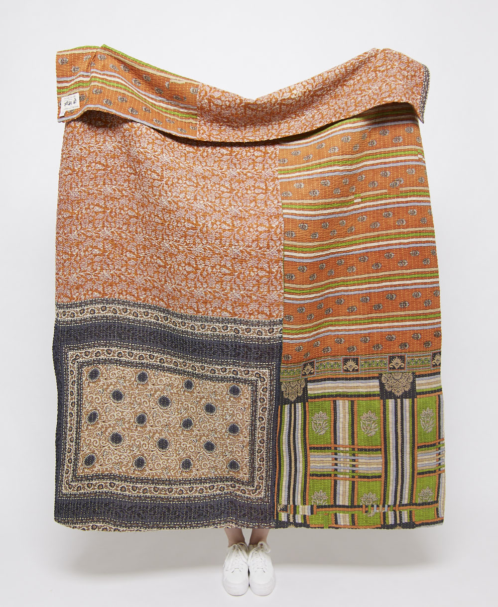 artisan made kantha quilt throw