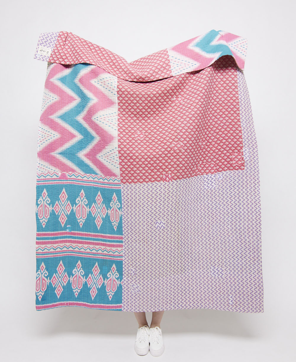artisan made kantha quilt throw
