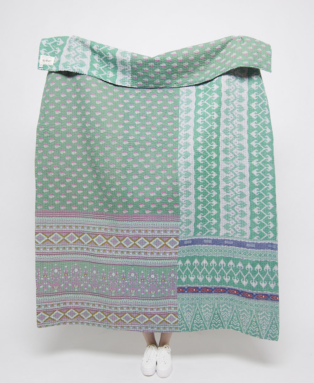 artisan made kantha quilt throw