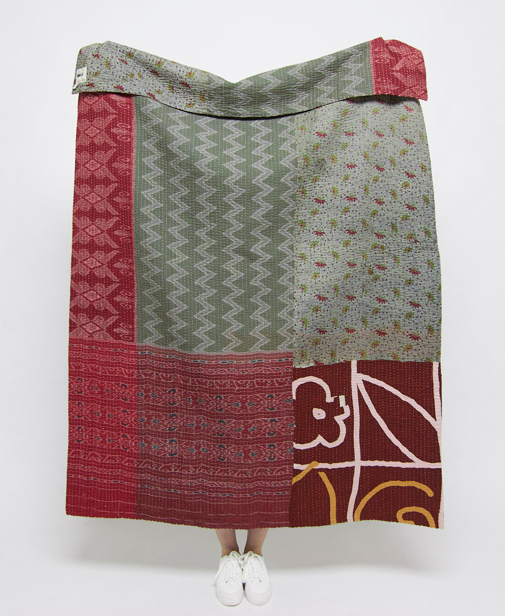 artisan made kantha quilt throw