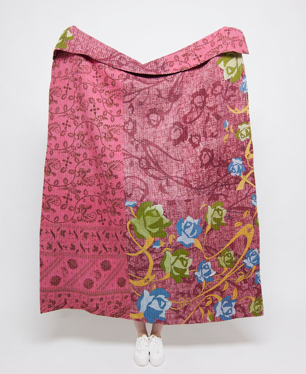 artisan made kantha quilt throw