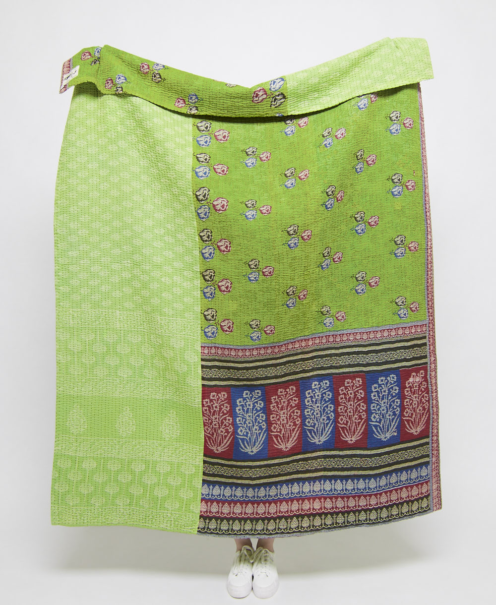 artisan made kantha quilt throw