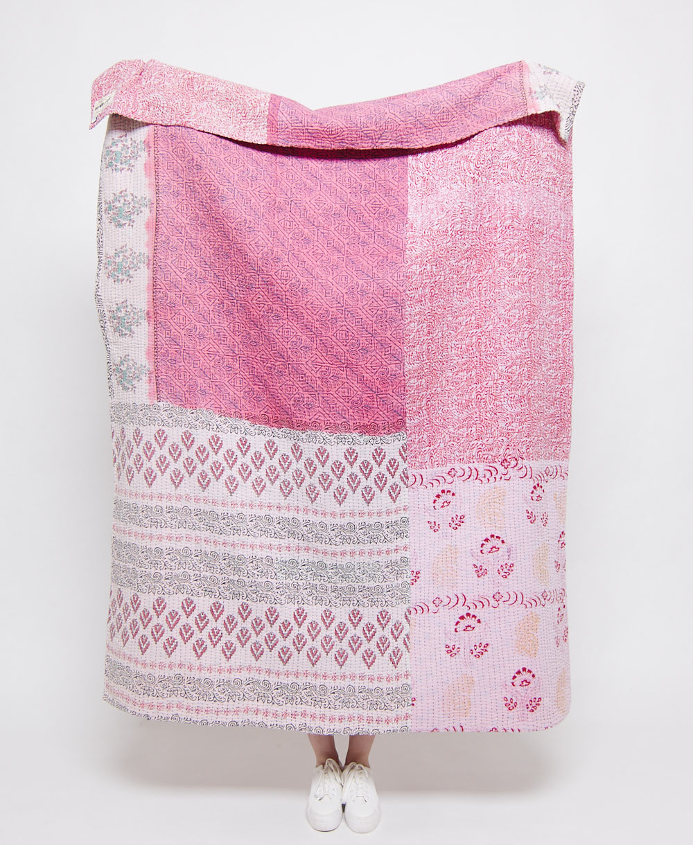artisan made kantha quilt throw