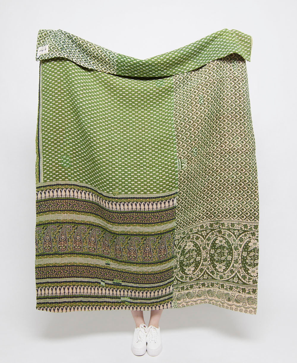 artisan made kantha quilt throw