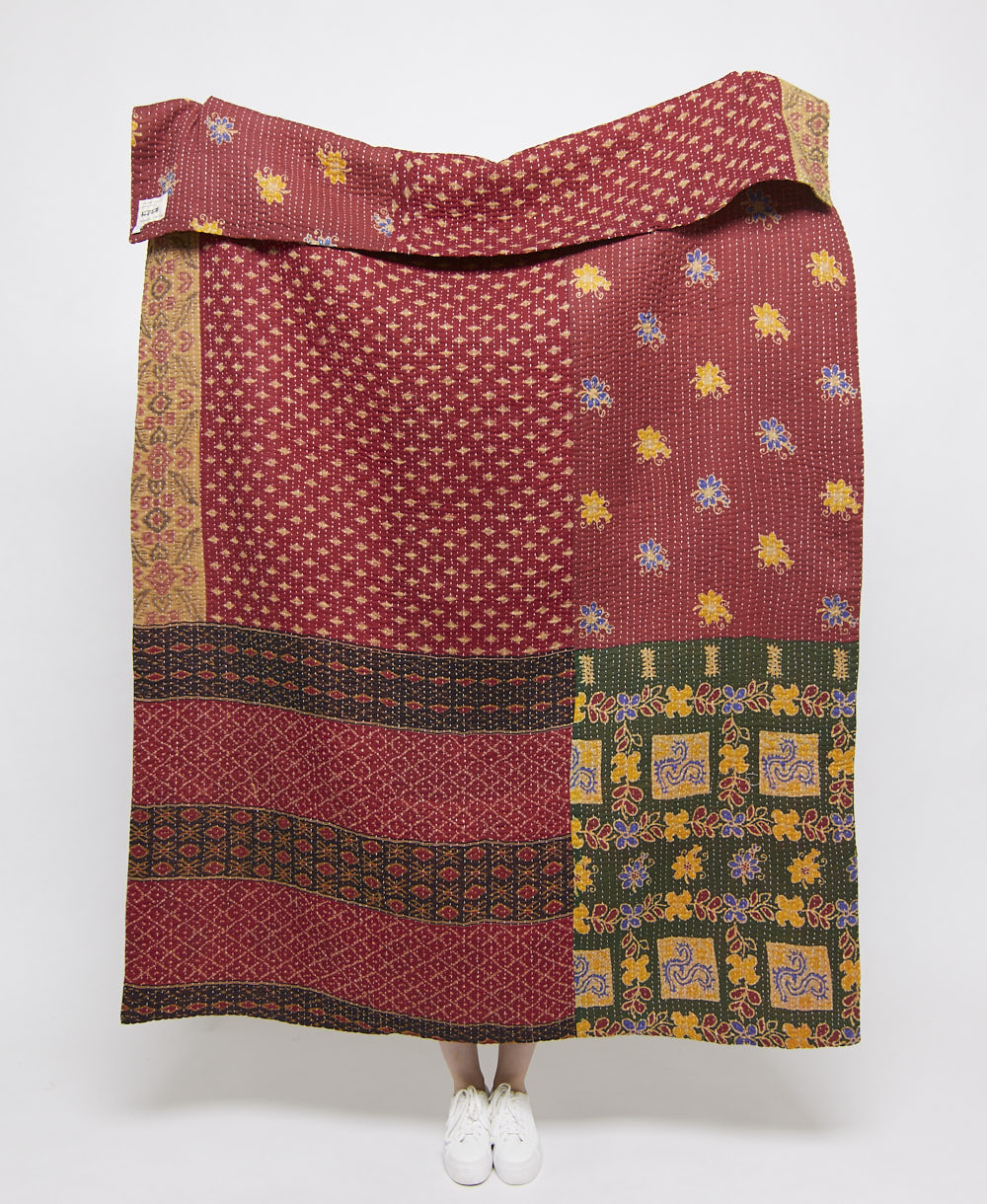 artisan made kantha quilt throw