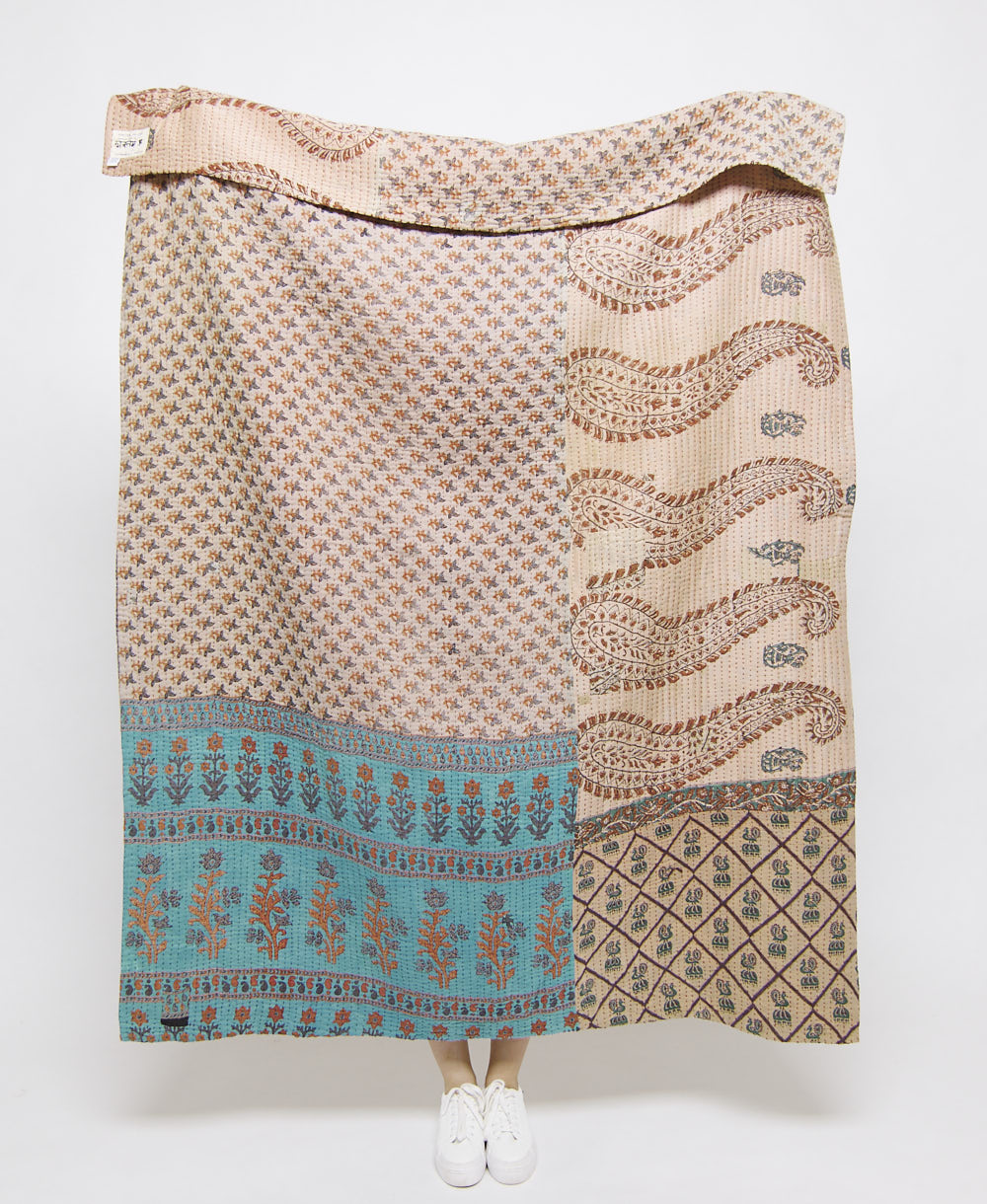 artisan made kantha quilt throw
