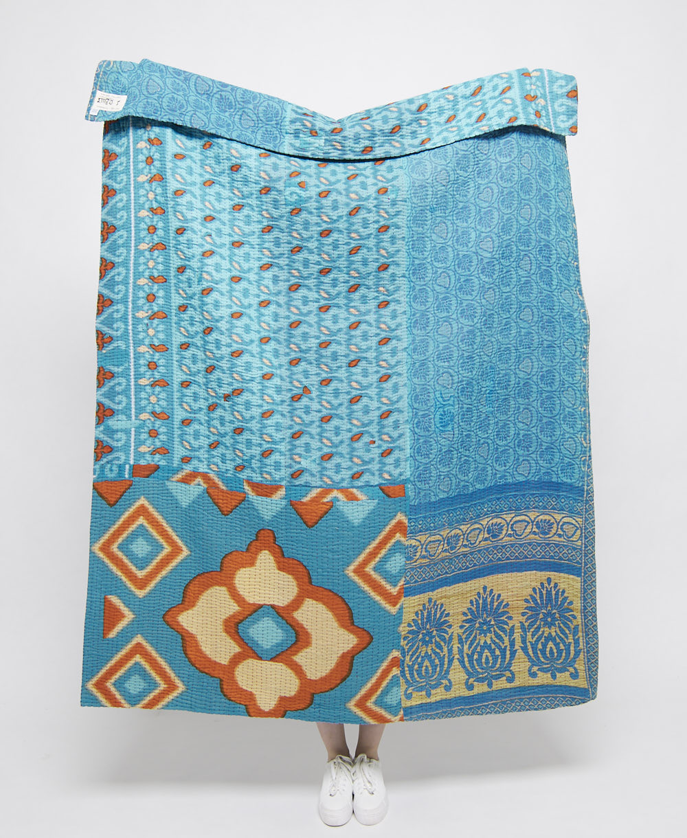 artisan made kantha quilt throw
