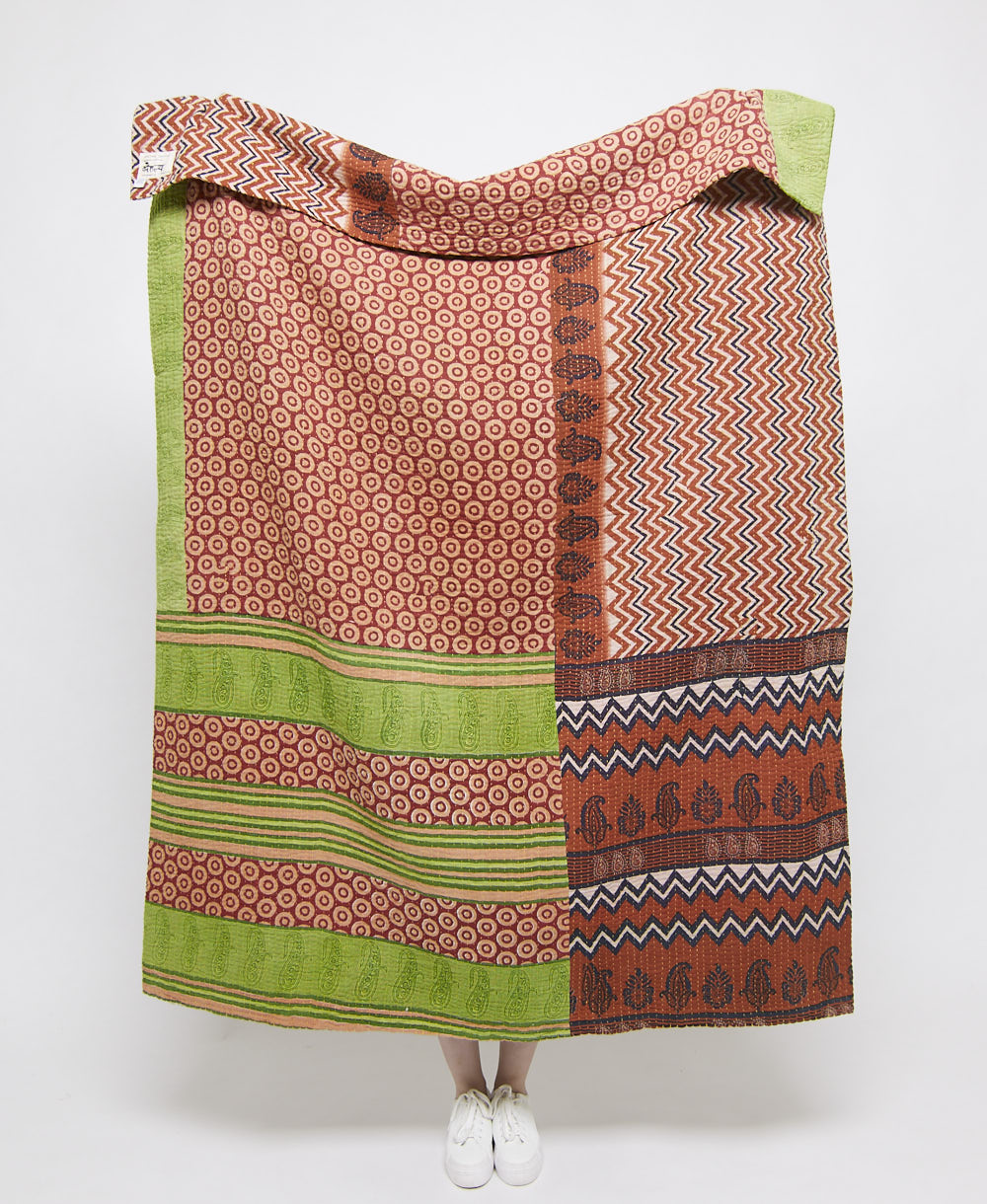artisan made kantha quilt throw