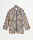 handmade open front cocoon quilted jacket