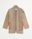 handmade open front cocoon quilted jacket