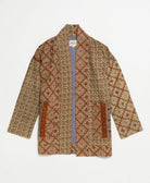 handmade open front cocoon quilted jacket