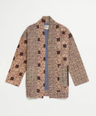 handmade open front cocoon quilted jacket