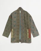 handmade open front cocoon quilted jacket