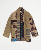 handmade open front cocoon quilted jacket