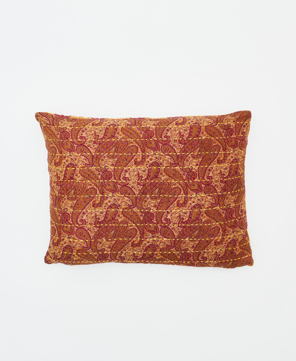 small pillow handmade in India from vintage cotton fabrics