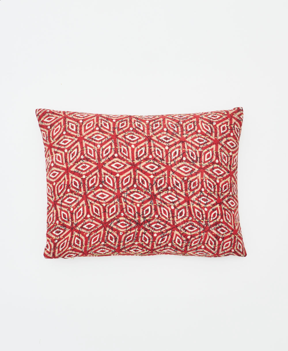small lumbar pillow with removeable down feather insert