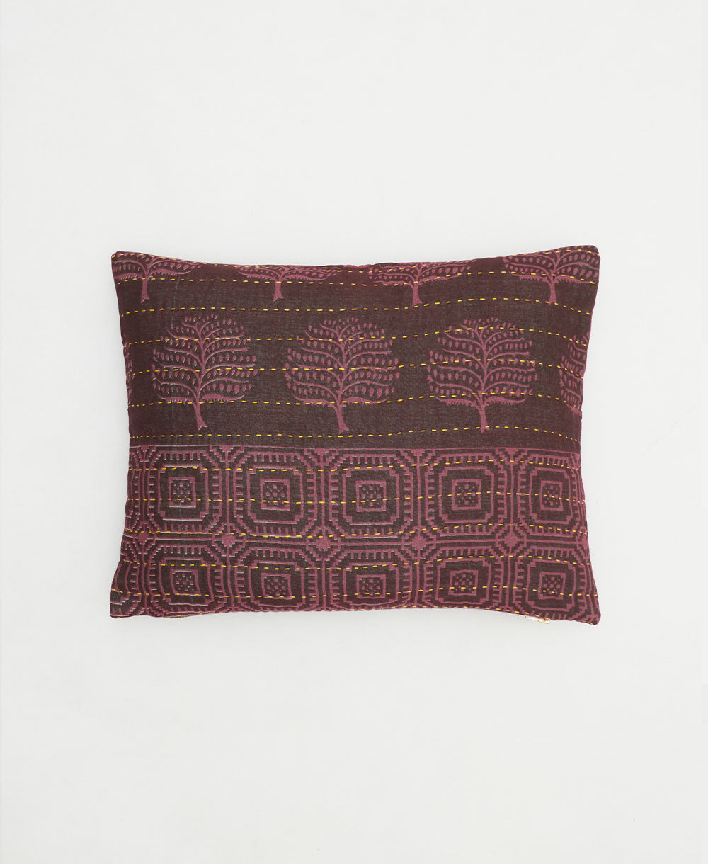 small pillow handmade in India from vintage cotton fabrics