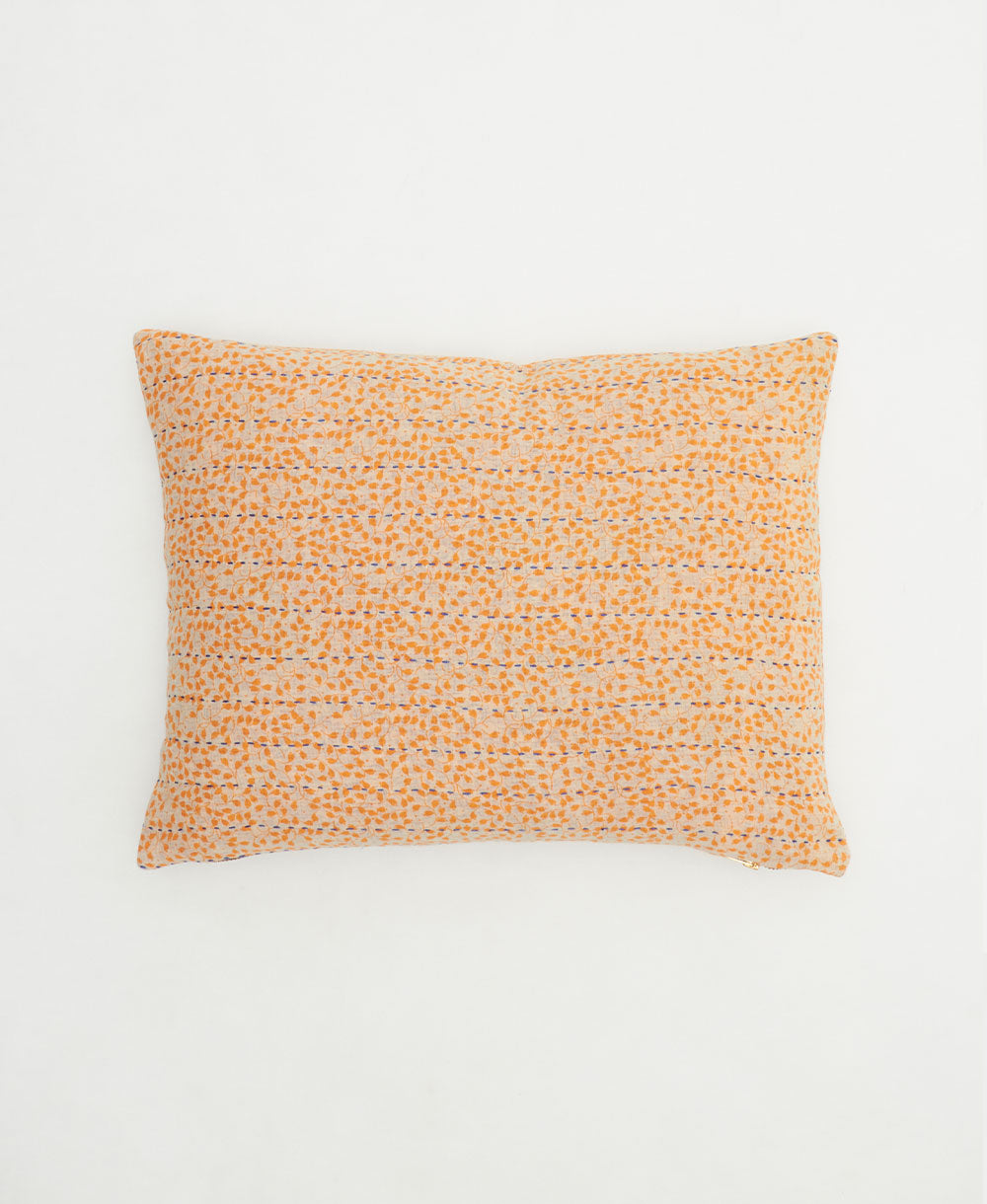 small pillow handmade in India from vintage cotton fabrics