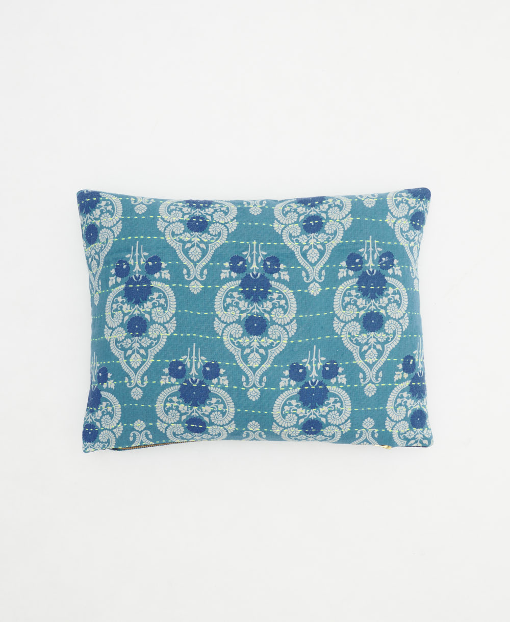small pillow with bold print handmade in India from vintage cotton fabrics