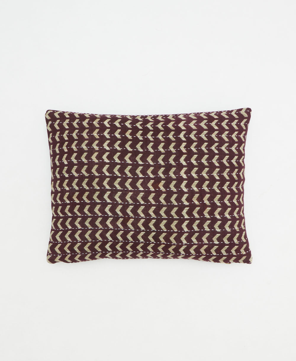 small pillow handmade in India from vintage cotton fabrics