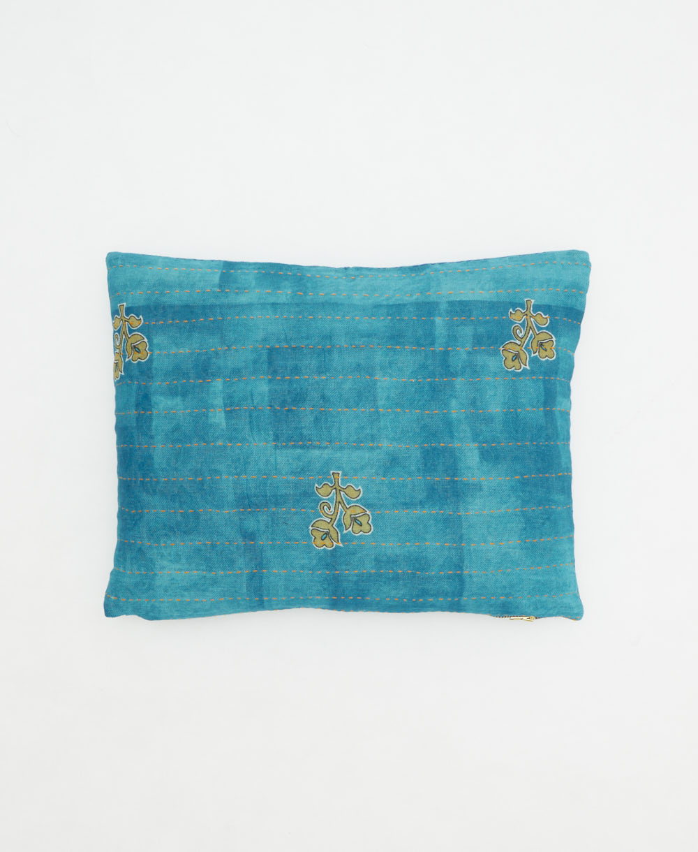 small pillow handmade in India from vintage cotton fabrics