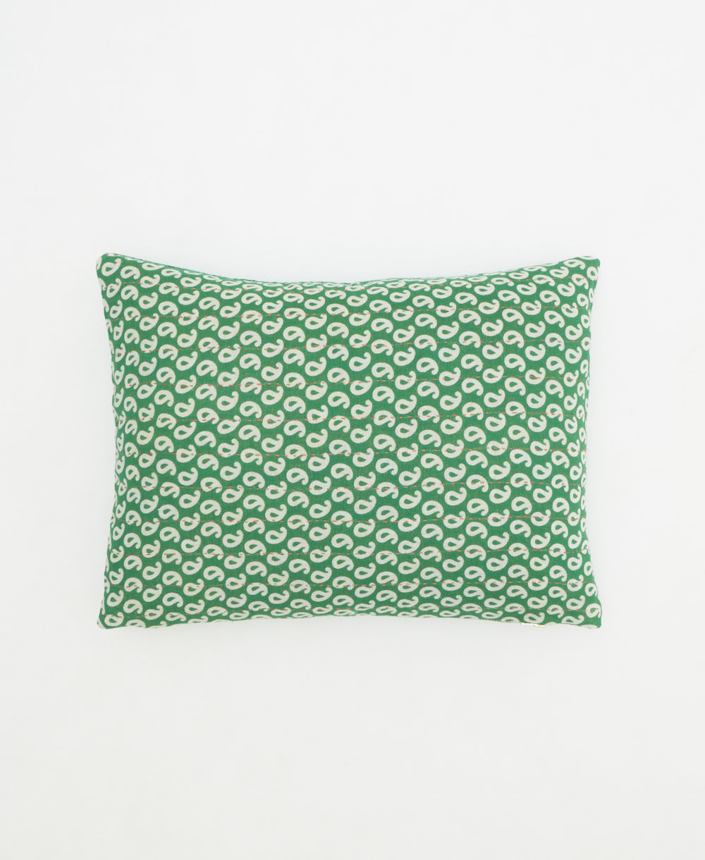 small pillow handmade in India from vintage cotton fabrics