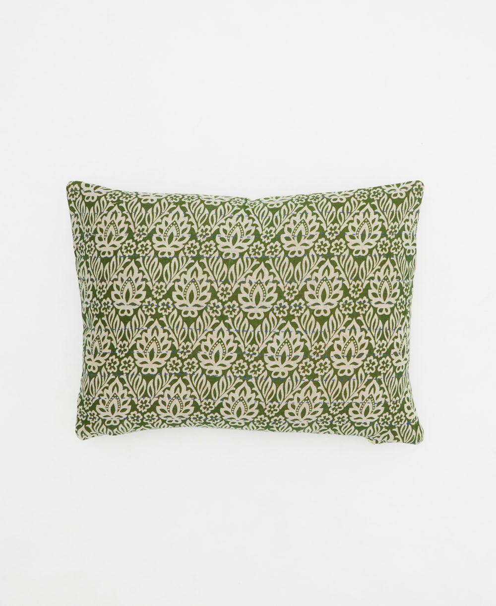 small pillow handmade in India from vintage cotton fabrics