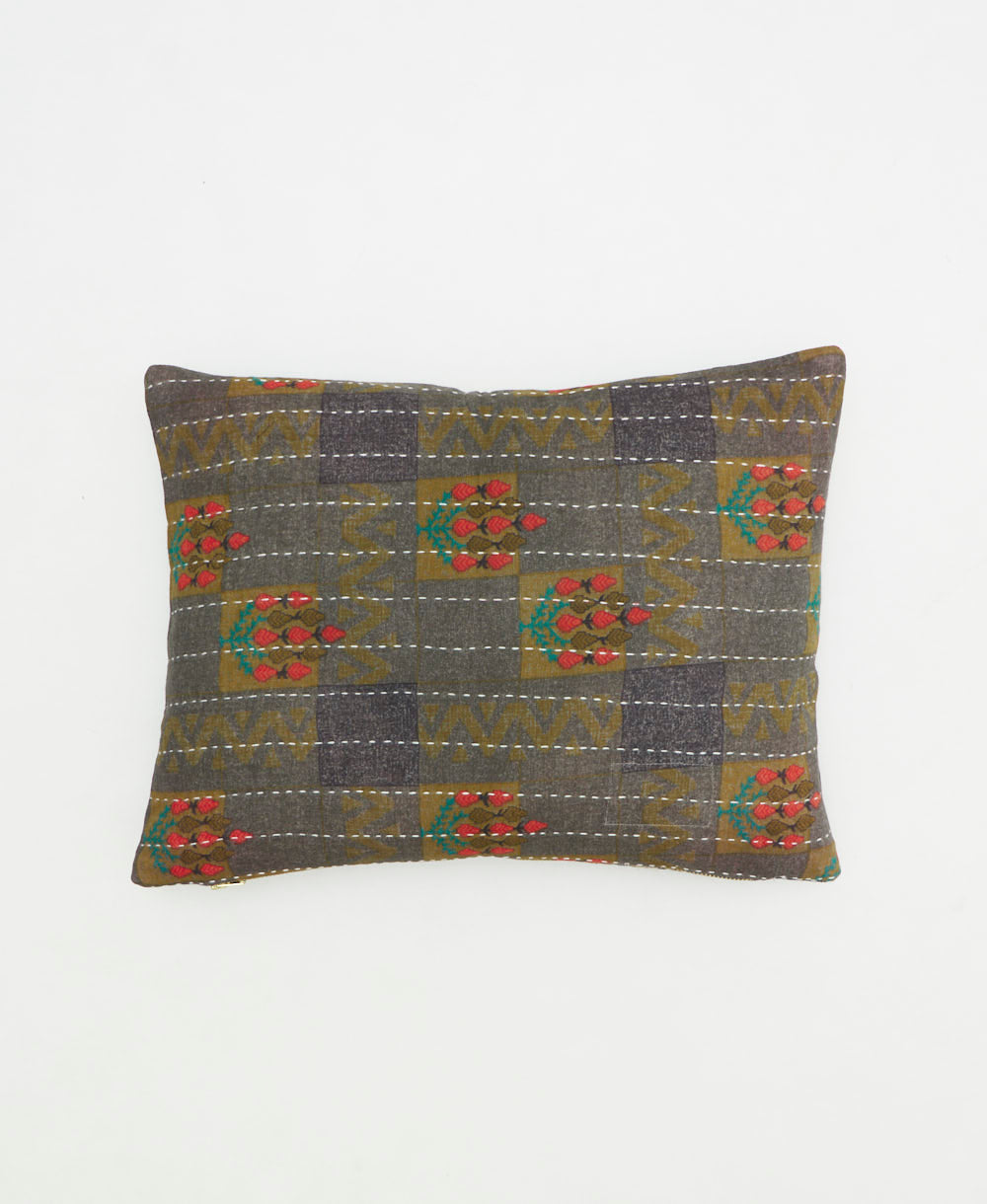 small lumbar pillow with removeable down feather insert