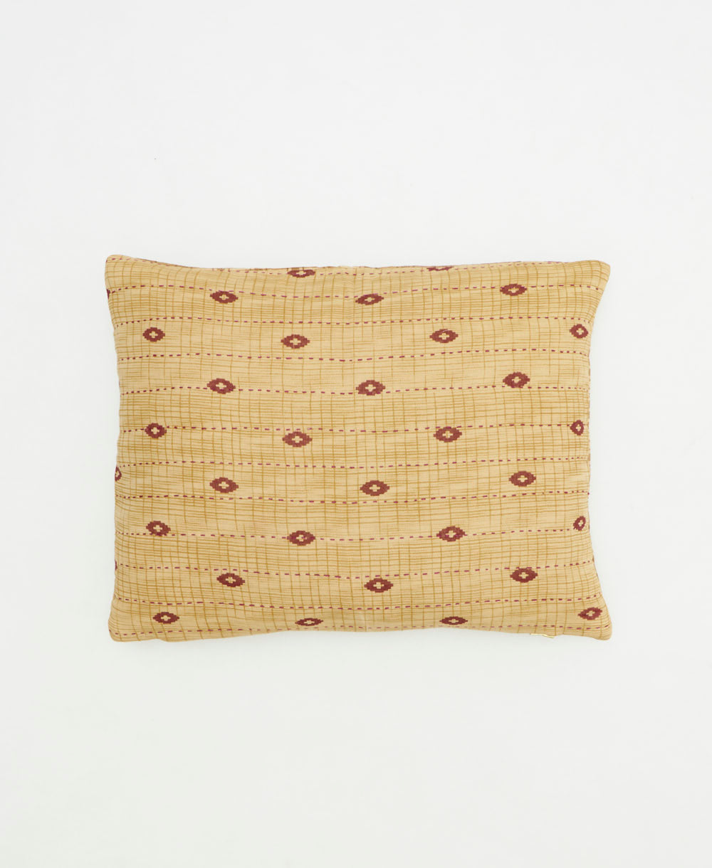 small pillow handmade in India from vintage cotton fabrics