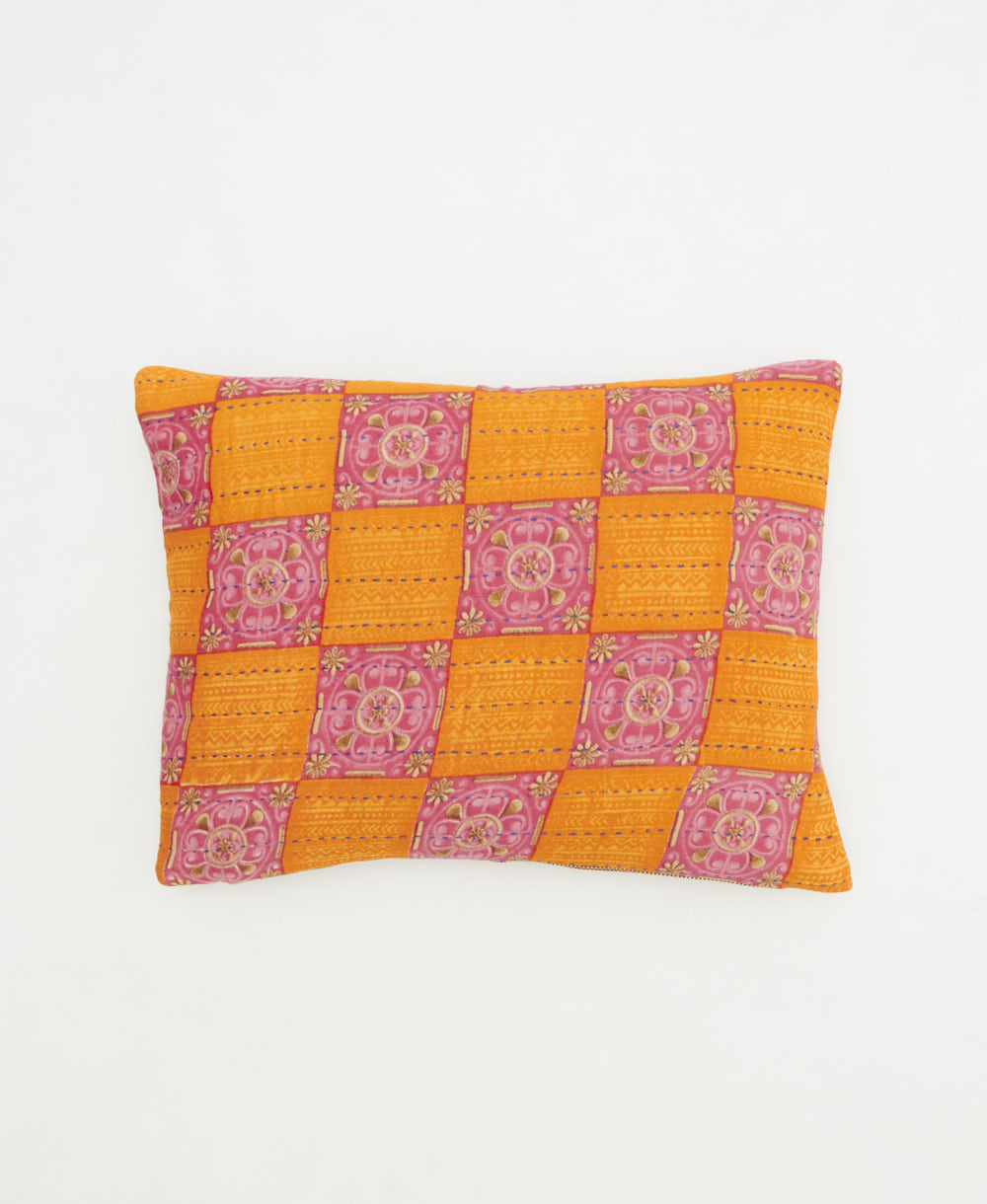 small lumbar pillow with removeable down feather insert