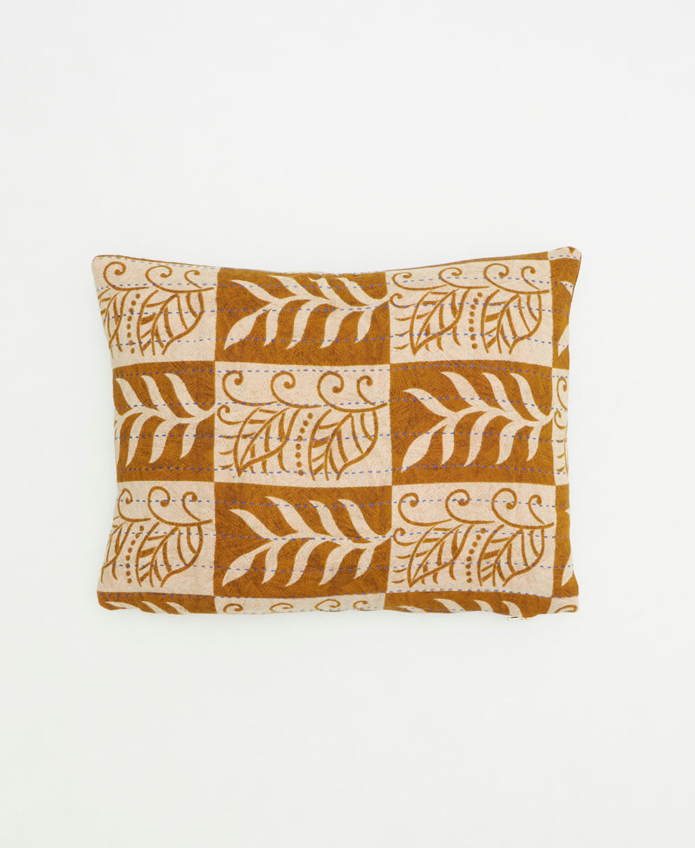 small pillow handmade in India from vintage cotton fabrics