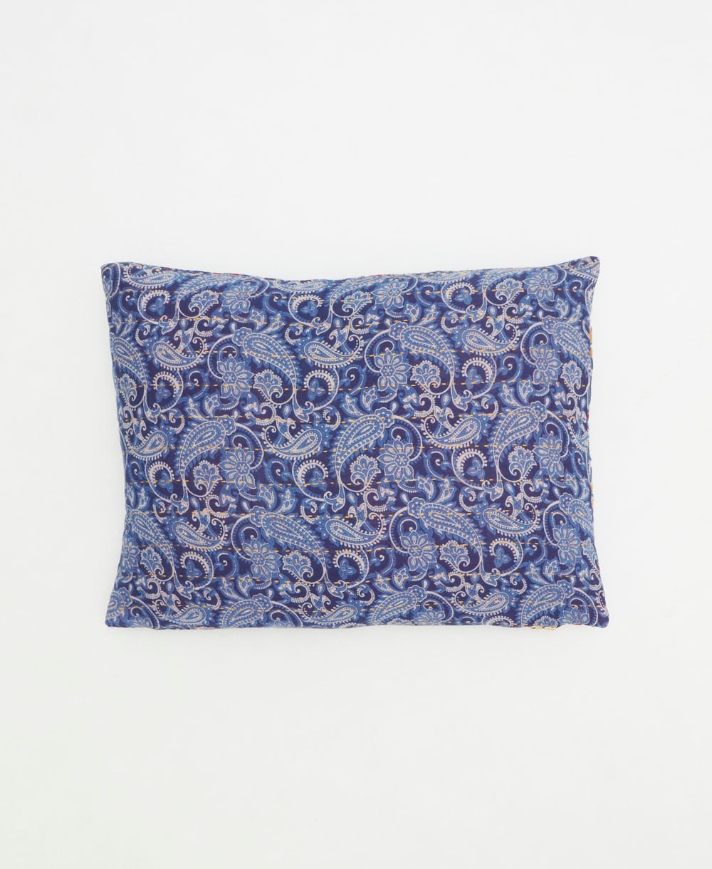 small pillow handmade in India from vintage cotton fabrics