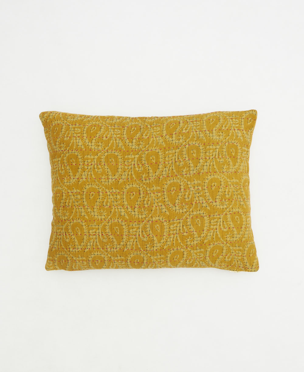 small pillow handmade in India from vintage cotton fabrics
